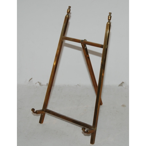 420 - A GILT-BRASS TABLE EASEL