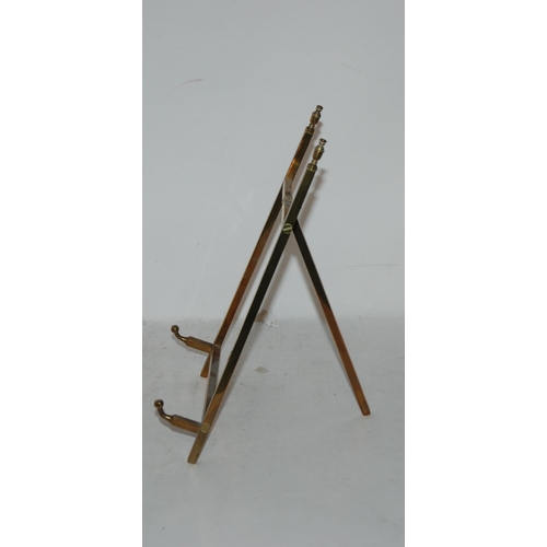 420 - A GILT-BRASS TABLE EASEL