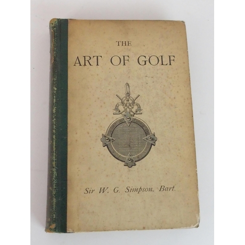 431 - THE ART OF GOLF BY SIR W.G. SIMPSON  BART