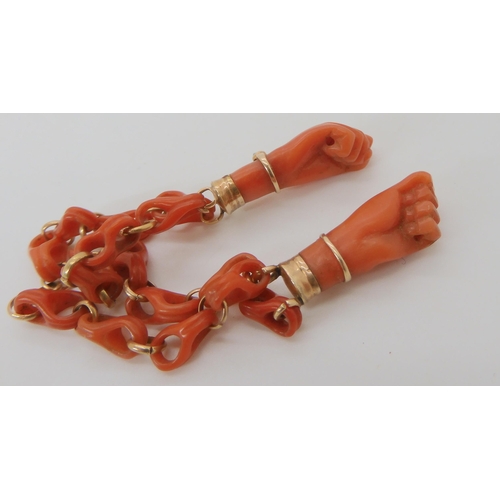 532 - A COLLECTION OF CARVED CORAL ITEMS