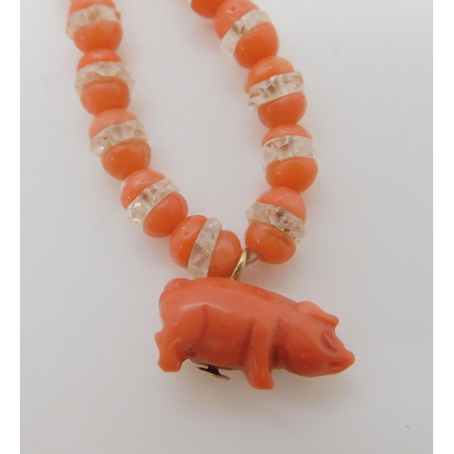 532 - A COLLECTION OF CARVED CORAL ITEMS