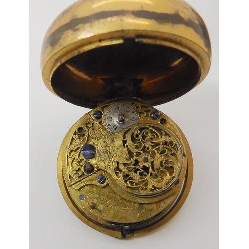 664 - THREE PAIR CASED POCKET WATCHES (AF)