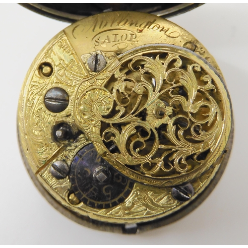 665 - A SILVER PAIR CASED POCKET WATCH