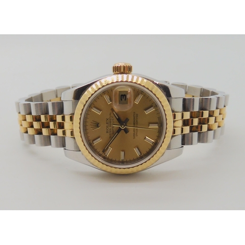 681 - A LADIES ROLEX OYSTER PERPETUAL DATE JUST