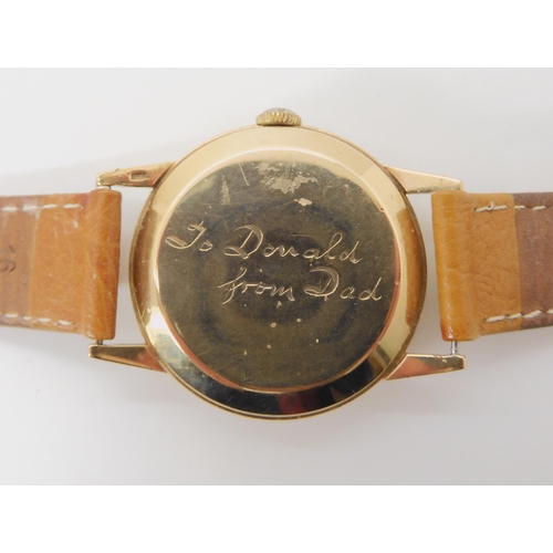 684 - A 9CT GOLD CASED GENTS LONGINES WATCH