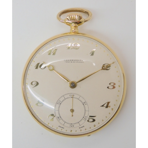 687 - AN 18CT GOLD EBERHARD & CO POCKET WATCH