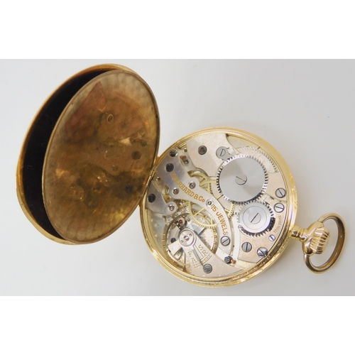 687 - AN 18CT GOLD EBERHARD & CO POCKET WATCH