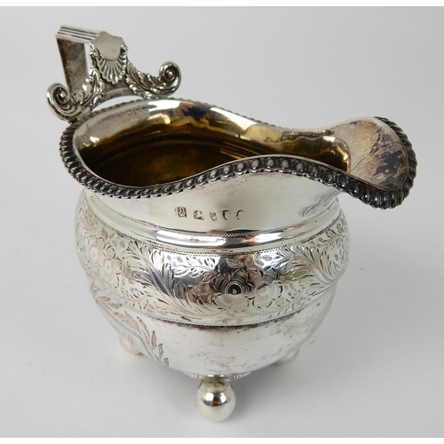 700 - A PROVINCIAL SILVER THREE-PIECE TEA SERVICE