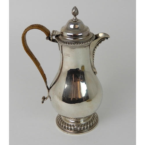 702 - A SILVER CHOCOLATE POT