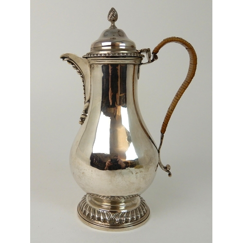 702 - A SILVER CHOCOLATE POT