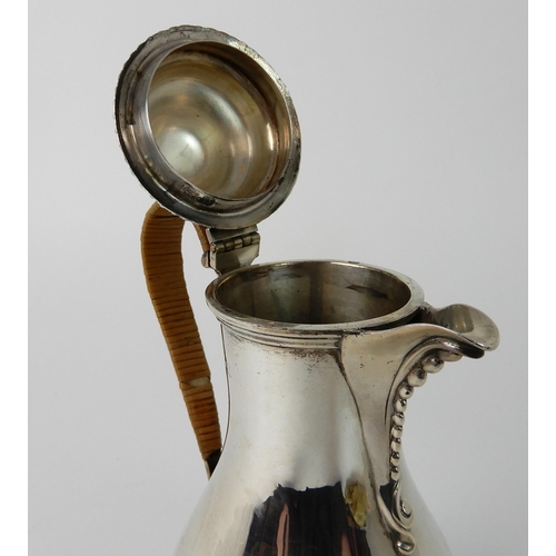 702 - A SILVER CHOCOLATE POT