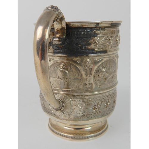 716 - A SILVER CHRISTENING MUG