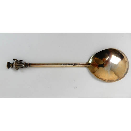 718 - A PAIR OF SILVER BERRY SPOONS