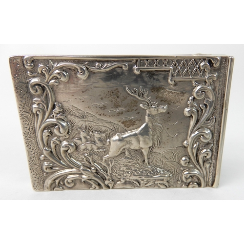 720 - A SILVER DESK-TOP MATCHBOX HOLDER