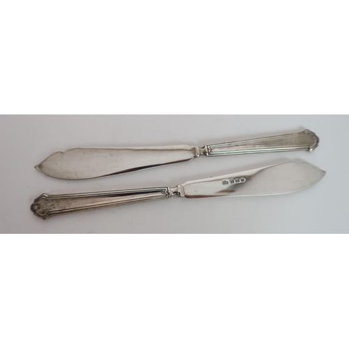 736 - A SUITE OF SILVER CUTLERY