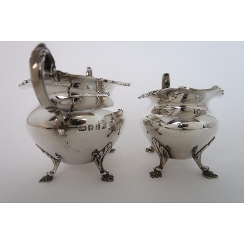 740 - A FOUR PIECE SILVER TEA SERVICE