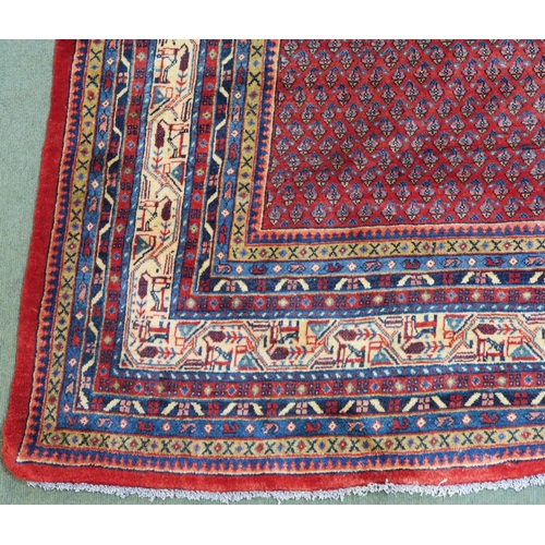 101 - A RED GROUND ARAAK RUG