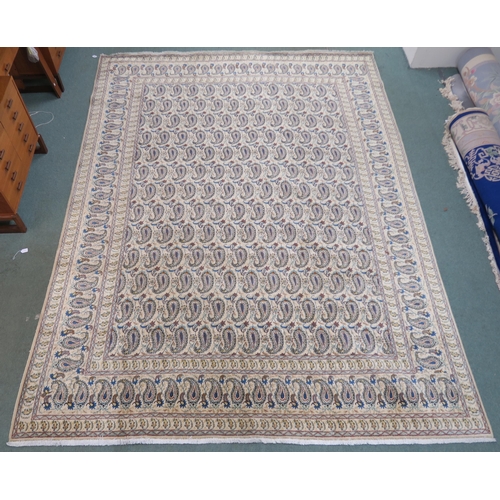 106 - A CREAM GROUND FINE KESHAN RUG