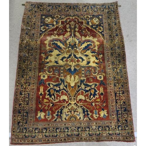 110 - A SILK HERIZ PRAYER RUG