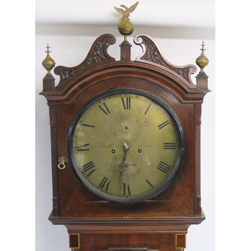 61 - A 19TH CENTURY MAHOGANY LONGCASE CLOCK