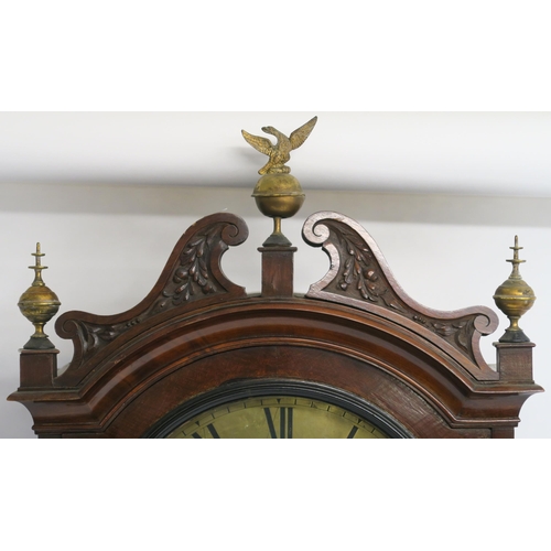 61 - A 19TH CENTURY MAHOGANY LONGCASE CLOCK