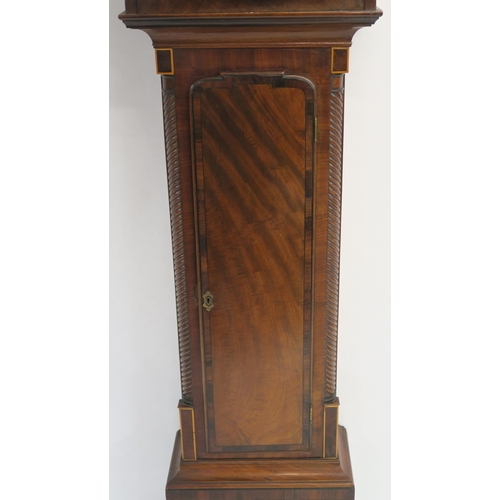 61 - A 19TH CENTURY MAHOGANY LONGCASE CLOCK