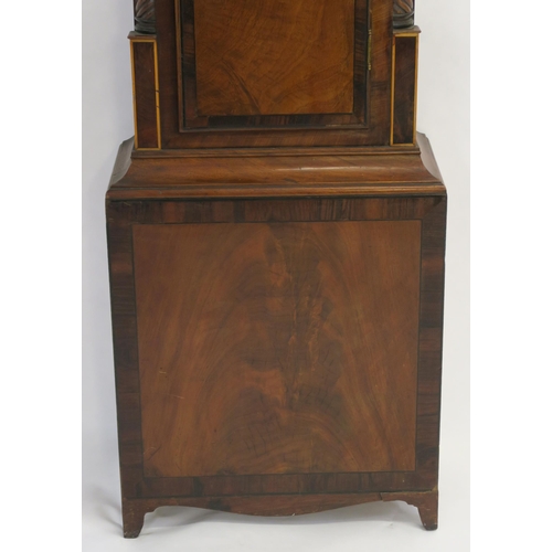 61 - A 19TH CENTURY MAHOGANY LONGCASE CLOCK