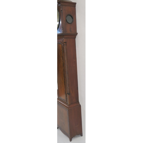 61 - A 19TH CENTURY MAHOGANY LONGCASE CLOCK