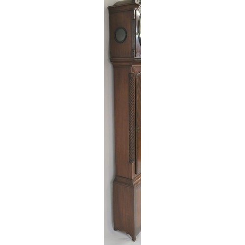 61 - A 19TH CENTURY MAHOGANY LONGCASE CLOCK