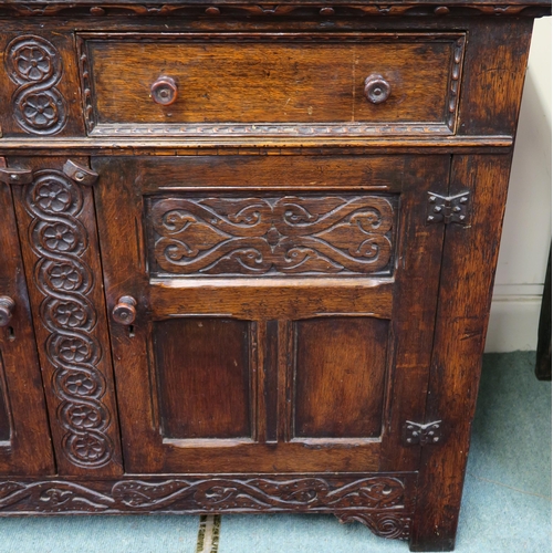 64 - A 20TH CENTURY OAK DRESSER