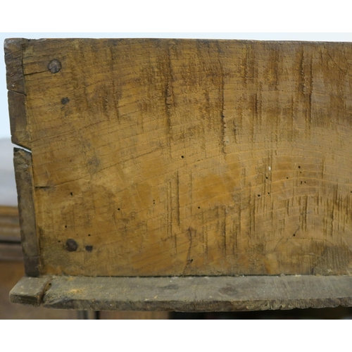 65 - A 17TH CENTURY STYLE OAK PANELLED CHEST