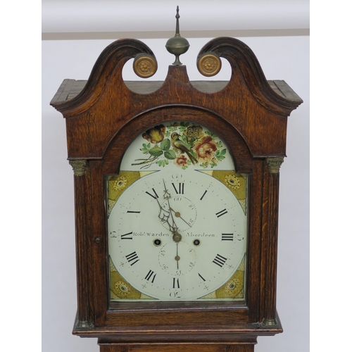 67 - A 19TH CENTURY OAK LONGCASE CLOCK