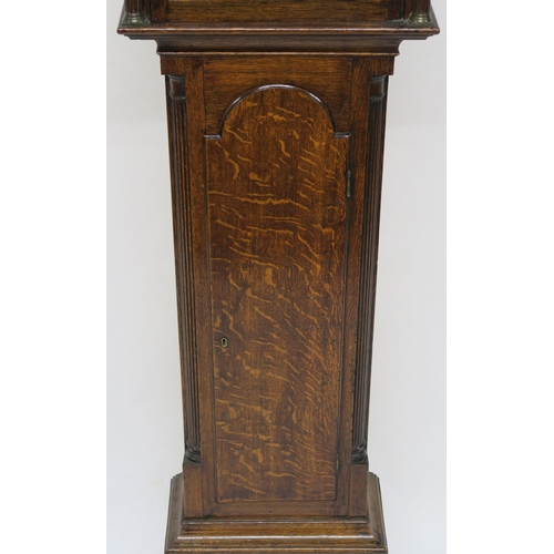 67 - A 19TH CENTURY OAK LONGCASE CLOCK