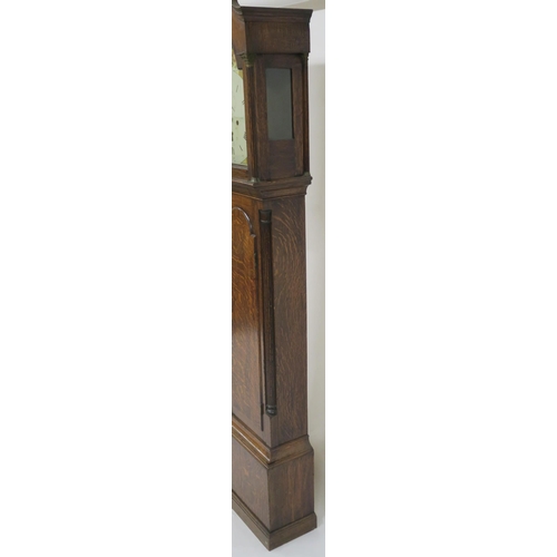 67 - A 19TH CENTURY OAK LONGCASE CLOCK