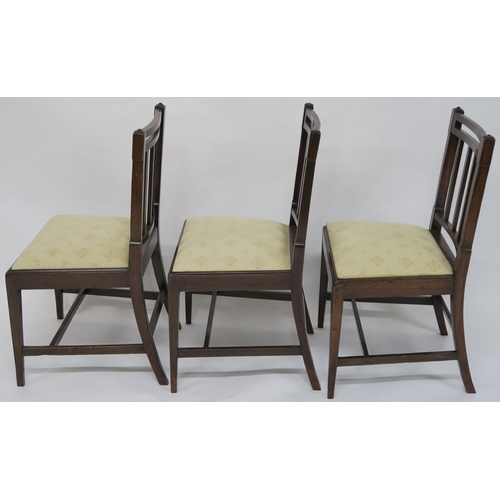 68 - A SET OF SIX HEPPLEWHITE STYLE MAHOGANY DINING CHAIRS