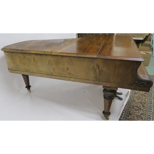 72 - A VICTORIAN ROSEWOOD GRAND PIANO BY COLLARD AND COLLARD