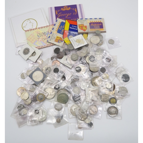 535 - A lot comprising British, French and American coins