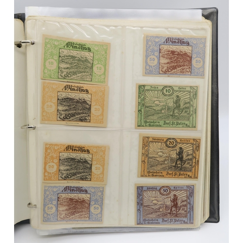 541 - A collection of bank notes with colonial examples, German, Dutch, Indonesian, Caribbean etc