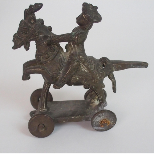152 - AN INDIAN BRASS TEMPLE TOY
