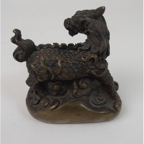 179 - A CHINESE SOAPSTONE KYLIN