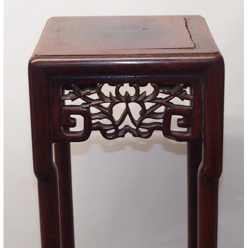 185 - A CHINESE HARDWOOD VASE STAND