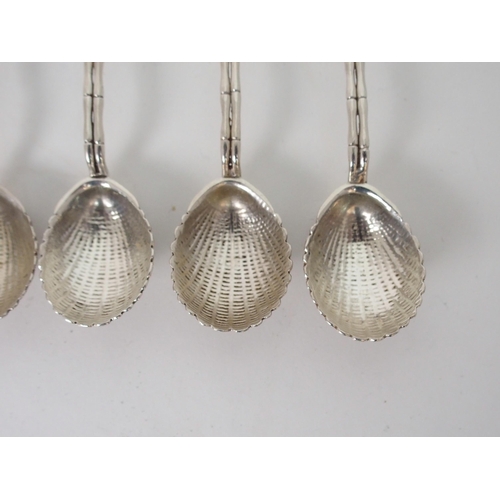 208 - A SET OF SIX CHINESE SILVER TEA SPOONS