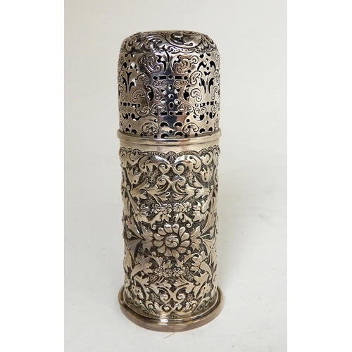 247 - A VICTORIAN SILVER SUGAR CASTOR