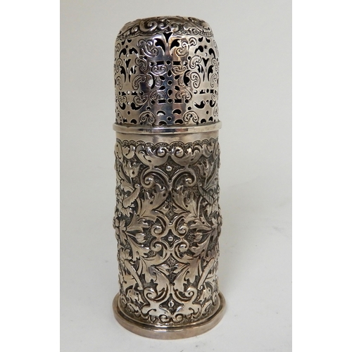 247 - A VICTORIAN SILVER SUGAR CASTOR