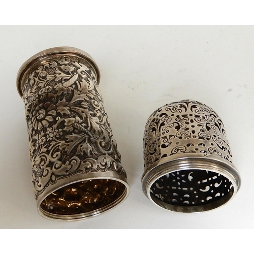 247 - A VICTORIAN SILVER SUGAR CASTOR