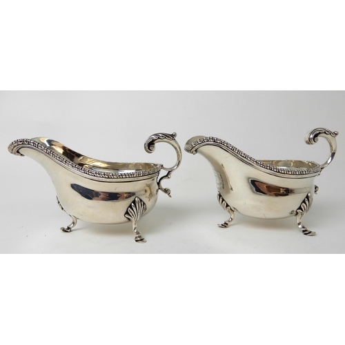 254 - A PAIR OF SILVER SAUCEBOATS