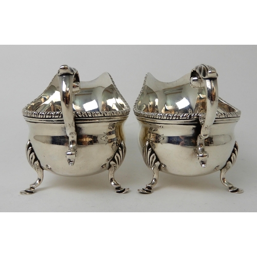 254 - A PAIR OF SILVER SAUCEBOATS