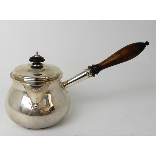 257 - A SILVER BRANDY PAN