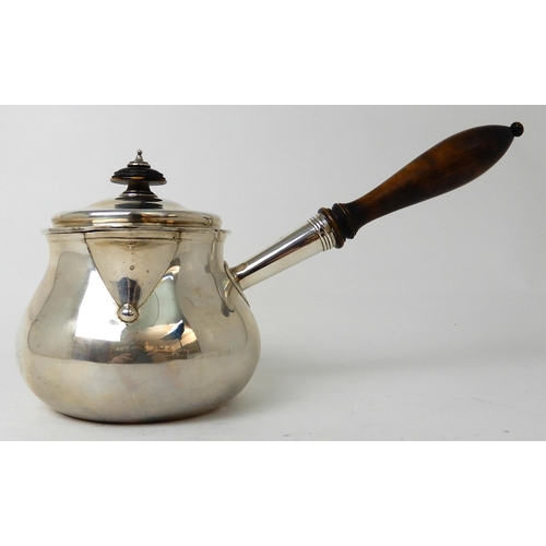 257 - A SILVER BRANDY PAN