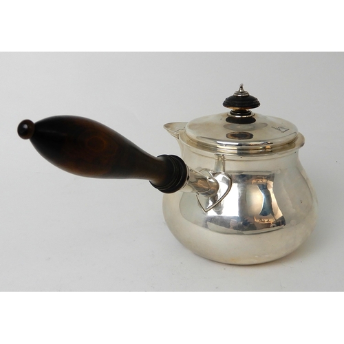 257 - A SILVER BRANDY PAN